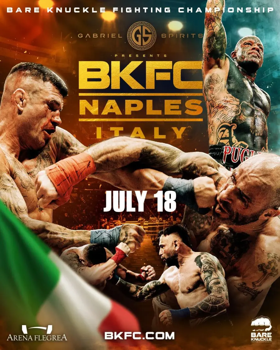 BKFC Italy: Gabriel Rapisarda sceglie Napoli e l’Arena Flegrea per l’evento che porta il bare knuckle nel grande pubblico.